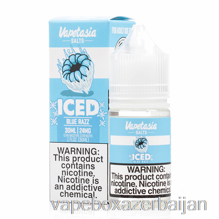 Vape Box Azerbaijan ICED Blue Razz - Vapetasia Salts - 30mL 24mg